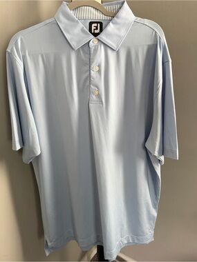 NWOT Foot Joy Solid Light Blue Men’s XL Polo